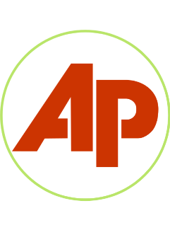 An image of the logo of Associated Press. The words "AP" in red, with no background.