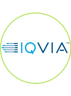 The logo of IQVIA, a software and services company.